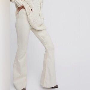 We The Free Penny Pull-On Flared Pants Cream | Women’s Size 30
